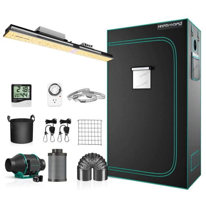complete indoor grow tent kit Mars Hydro SP 3000 2 x 4 Complete LED Grow Kit