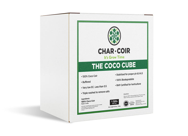 Char Coir Coco Cube 1 gallon - Discount Indoor Gardening