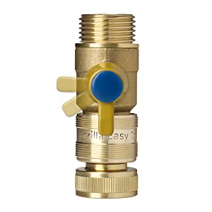 Solid Brass Ball Valve Fitting With Integrated Female Connector and Male Quick Connect. - Discount Indoor Gardening