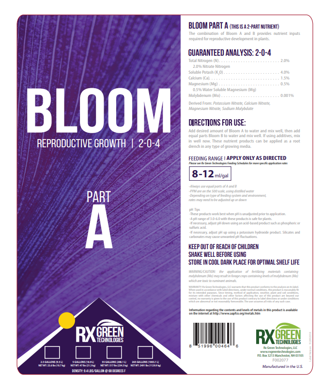 RX Green Bloom A & B - Discount Indoor Gardening