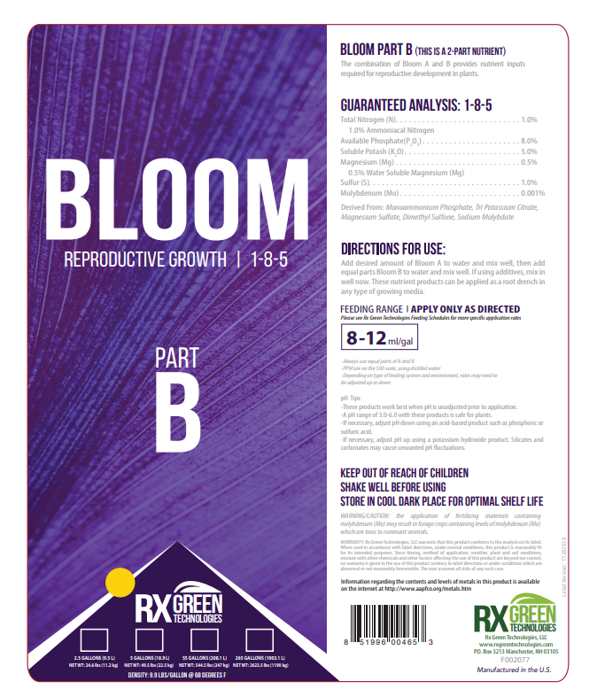 RX Green Bloom A & B - Discount Indoor Gardening