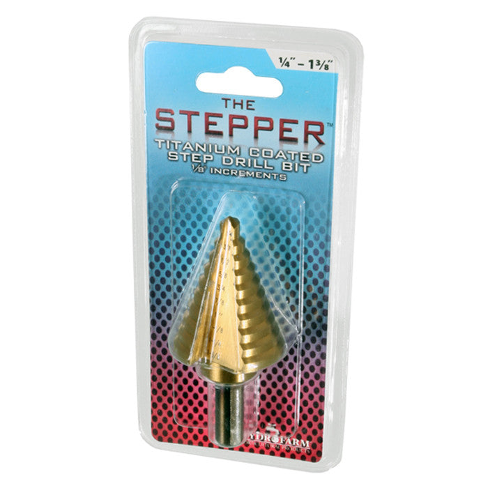 The Stepper Titanium Step Drill Bit, 1/4" to 1 3/8" - Discount Indoor Gardening